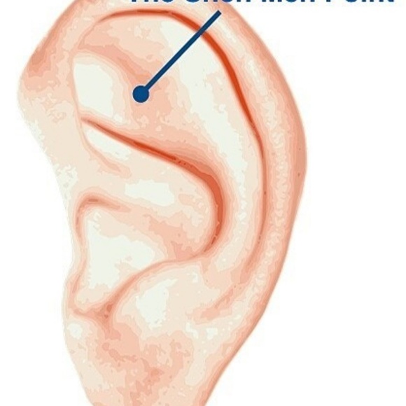 Stress Relief Black Crystal Earring Magnet Acupressure - Picture 3 of 4